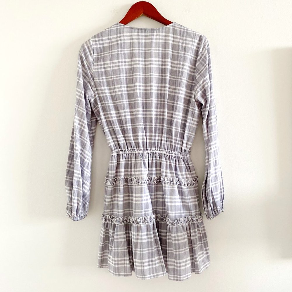 The Fifth Label Ivy Stripe Mini Dress Dress Gray White - Picture 5 of 14